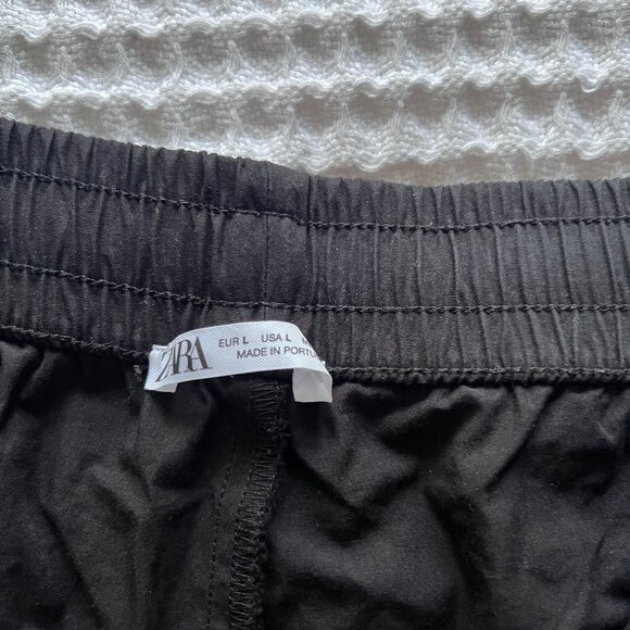 NWOT Zara Poplin Drawstring Shorts - Picture 4 of 7